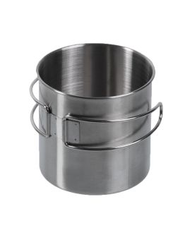 Mil-Tec Trinkbecher Stainless Steel 800 ml (Drahtgriffe) 