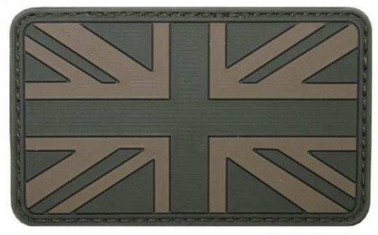Klettabzeichen "Großbritannien", oliv (3D-Patch) 