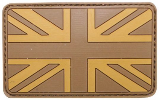 Klettabzeichen "Großbritannien", desert (3D-Patch) 