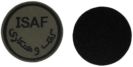 Klettabzeichen "ISAF" oliv (Stoff-Patch) 