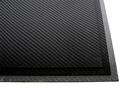 HOLSTEX®, Stärke ca. 2,4 mm, Platte ca. 200x300 mm, Black - Carbon Fiber 