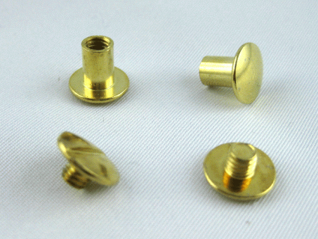 Chicago Screws (Schrauben goldfarben) - 7,0 mm - 10 Stück 
