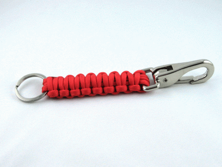 Paracord Schlüsselanhänger - red (handmade) 